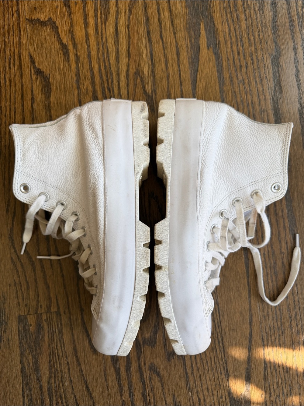 Converse hi top lugged heel white leather 9.5 - Picture 2 of 9